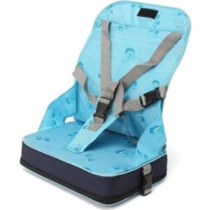 Portable Pliable Réhausseur Siège De Table Bébé Enfant Repas + 5-Point Harnais Sécurité Chaise Voyage Bleu - Neuf