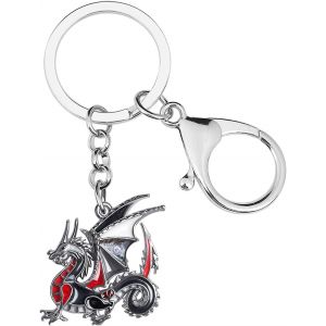 KAL-Porte-Clés Dragon Fantaisie En Émail Alliage De Zinc Dinosaure Bijoux Cadeaux Pour Femmes Filles Clé De Voiture Sac À Main Charms - Neuf