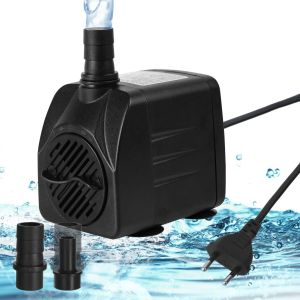 Mini Pompe &Agrave; Eau Submersible (350 L/H, 5 W), Pompe Aquarium Ultra-Silencieux Avec 3 Pieds De Ventouses Et 2 Buses, Ajustable Pompe Fontaine Pour &Eacute;tang Poisson Fontaine R&eacute;servoir De Poissons - Neuf