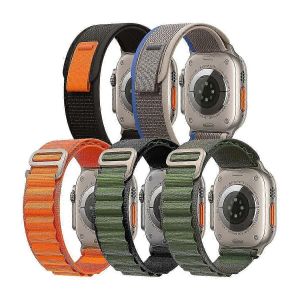 Paquet De 5 Sangle De Bande Pour Ultra Band 49mm 45mm 44mm 42mm, Bande De Sport En Nylon Trail Loop Pour La Série 8 7 - Neuf