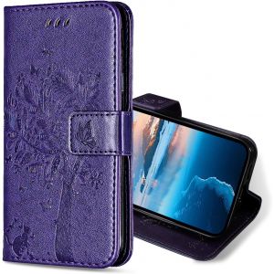 Maa-Coque Pour Samsung Galaxy Note 20 Ultra 5g, Etui Protection Housse Premium En Cuir Pu, Antichoc Étui À Rabat Portefeuille Flip Case Pour Samsung Note 20 Ultra 5g (Violet) - Neuf