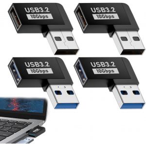 KALANKA-6 Pièces Adaptateur USB Taille Compacte Cable Coudé Lnterface Générale Adaptateur USB c vers Transmission à Grande Vitesse Utilisé pour Bureau étude Divertissement - Neuf