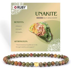 Bracelet De Perles En Pierre Pr&eacute;cieuse Pour Femme, Perles De 4 Mm Et Plaqu&eacute; Or 14 Carats En Acier Inoxydable Plaqu&eacute; Or 14 Carats, Bijou &Eacute;lastique, Cadeau De Yoga, Cadeau De No&euml;l, Avec Bo&icirc;te - Neuf