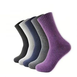 Lot De 5 Paires De Chaussettes En Laine - Chaleur Et Confort Au Quotidien - Neuf