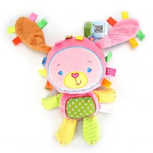 Hochet En Peluche Pour Apaiser Les Poupees Et Les Bebes, Jouet Rempli D'animaux A Pousser (Lapin) - Neuf
