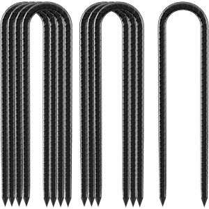 Eryi-Lot De 8 Piquets D'ancrage Au Sol 12 Pouces Stables Piquets De Tente En Crochets En U Ancrage Au Sol Avec Pointe De Ciseau Pour Trampoline¿Camping¿Balançoire¿Jardin - Neuf