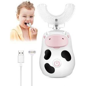 Kids Brosse À Dents Électrique - Ultrasonique Automatique De La Brosse À Dents Avec 2 Modes Smart - 360° De Nettoyage - En Forme De U - Pour 1 À 6 Ans Les Enfants - Neuf