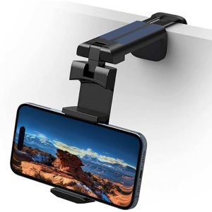 acdsgd-Support de t&eacute;l&eacute;phone en avion, rotatif &agrave; 360 degr&eacute;s, support de t&eacute;l&eacute;phone r&eacute;tractable en plastique, essentiel de voyage, support de t&eacute;l&eacute;phone universel pour voyage, maison/bureau &iquest; Noir - Neuf