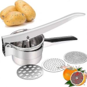 Grand presse-purée en acier inoxydable robuste presse-purée et presse-purée outil de cuisine,presse et purée gadget de cuisine pour purée de pommes de terre parfaite -X - Neuf