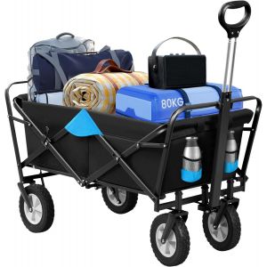 0008hc Chariot De Transport Pour Jardin Max. 80kg Chariot Pliable À 4 Roues Tissu Oxford Pourpre+Gris - Neuf
