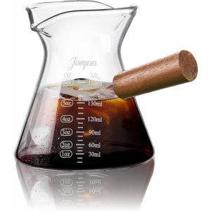 180ml Verre Doseur En Verre Borosilicat&eacute;, Mesureur En Ml & Oz,Petit Pichet Gradu&eacute; Avec Double Bec Verseur V Et Poign&eacute;e, Pot &Agrave; Lait,Measuring Cup Pour Caf&eacute; Espresso,Cocktails,Matcha Et Cuisine - Neuf
