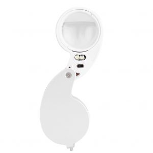 Loupe Optique 40x 40x25 Mm Avec Eclairage Led Pour Collectionneurs De Pieces De Monnaie, Amateurs D'art Et Amateurs - Neuf