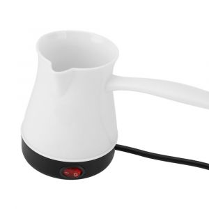 Bouilloire électrique turque blanche 300 ml en acier inoxydable à chauffage rapide et uniforme - Neuf