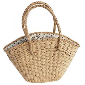Sac &agrave; bandouli&egrave;re tiss&eacute; en osier pour femme paille grande capacit&eacute; portable Dot A - Neuf