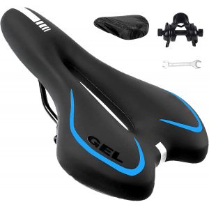 Selle De V&eacute;lo,&Eacute;tanche Selle Vtt,Selle De Ergonomique Avec Boule D'amortisseur &Agrave; Double Ressort,Avec Bande R&eacute;fl&eacute;chissante Arri&egrave;re,Pour Bicyclette Vtt Bicyclette V&eacute;lo De Route.[E143] - Neuf