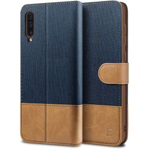 JGD-BEZ Coque pour Samsung A50, Coque Samsung A30s, Etui pour Samsung Galaxy A50 Housse en Cuir de Protection, Portefeuille en Cuir Polyur&eacute;thane, Crochet, Pochette pour Monnaie, Fermeture Magn&eacute;tique, - Neuf