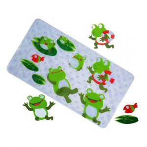 Tapis de bain One Piece Prince Grenouille 72&times;39cm, tapis de bain b&eacute;b&eacute;, design mignon et antid&eacute;rapant, motif dessin anim&eacute;, tapis de bain massant pour b&eacute;b&eacute; et enfant - Neuf