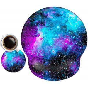 DDA-Newplenty Tapis De Souris avec Repose Poignet en Gel, Tapis de Souris Ergonomique, Confort avec Repose-Poignet Gaming Mouse Pad pour Ordinateur et Ordinateur Portable - Neuf