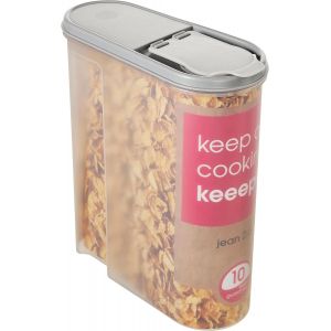 Boîte Verseuse Jean Pour Les Produits Secs,Couvercle À Clapet,2,6 L,Polypropylène,21,5 X 9,5 X 24 Cm,Nordic Grey - Neuf