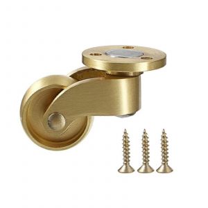 Lot de 2 roulettes robustes en laiton pour tables basses, chariots, boites de rangement, usage quotidien - Neuf