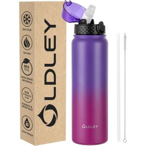 Shiba-Bouteille D'eau En Acier Inoxydable Avec Paille 1l Isotherme Sous Vide Grande Gourde En Métal Étanche Garder Les Boissons Au[1 - Neuf