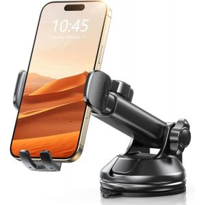 Kal-Support Telephone Voiture, 360° Rotatif Porte Telephone Voiture Pour Tableau Bord/Pare-Brise, Aspiration Supérieure & Stable, Accroche Téléphone Voiture Pour Iphone, Galaxy, Etc (4-7 Pouces) - Neuf