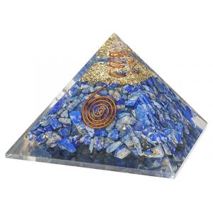 Pyramide d'orgonite - Pierre d'&eacute;nergie des chakras bleus pour une gu&eacute;rison &eacute;nerg&eacute;tique positive - Neuf