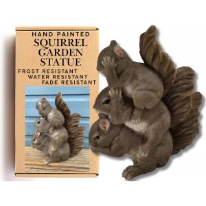 Mevronisshop-Figurine Squirrel 27cm - Décoration Intérieure & Figurines D'animaux - Décoration De Jardin En Résine, Imperméable, Anti-Uv & Givre, Détails Réalistes, Pour Intérieur Et Extérieur - Neuf