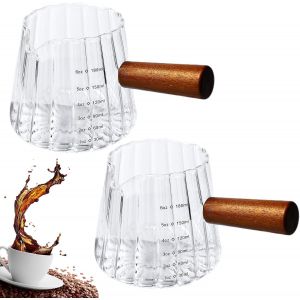 Verre Doseur En Borosilicate Avec Manche En Bois - Neuf