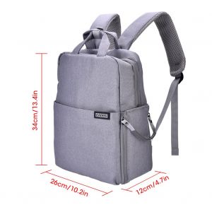 Sac a dos multifonction pour appareil photo reflex numerique (gris clair) - Neuf
