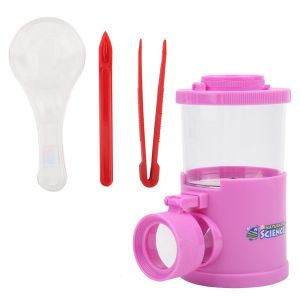 Ensemble de loupes de dessin anime, experience scientifique pour enfants, visionneuse d'insectes, jouet educatif, violet - Neuf