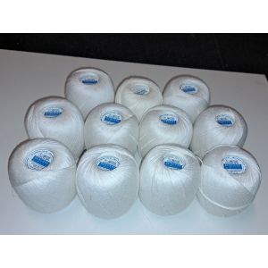 Bergère De France Enorme Lot De 11 Pelotes De Laine Coton Fifty : Fil Blanc - Aiguilles Ou Crochet 2,5 - 3 - 50% Coton 50% Acrylique - Pelote 50gr - Neuf