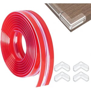 2m&egrave;tres Protection Des Bords De Meubles Et 4 Protecteurs D'angles,Pr&eacute;-Adh&eacute;sif Protection Table Transparent Pr&eacute;-Adh&eacute;sif Pvc Protecteur Des Bords Bebe&iquest; - Neuf