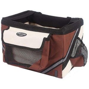 Panier Avant De V&eacute;lo Oxford Robuste Pour Petits Chiens Et Chats &iquest; R&eacute;glable, Stable, Hydrofuge, Avec Poches De Rangement Suppl&eacute;mentaires - Neuf