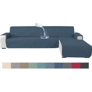 Ulteronixshop-Housse De Canap&eacute; d'angle 2 Places, Protection Canap&eacute; d'angle avec Accoudoirs, Housse Canape d'angle Impermeable Antid&eacute;rapant, Couvre Canap&eacute; d'angle Chat Chien (210cm, Bleu Berlinois) - Neuf