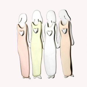 Broche Colorée Et Belle Pour S?ur, Épingle Peinte En Alliage Pour Pull, Pinces Pour Poitrine (Quatre S?urs) - Neuf