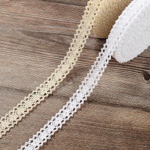 Chenquansarl-Ruban De Dentelle En Coton - Style Vintage - À U Décoratif - Idéal Pour Couture, Artisanat, Mariage, Scrapbooking - Boîte Cadeau - Beige/Blanc - 26 M - Neuf