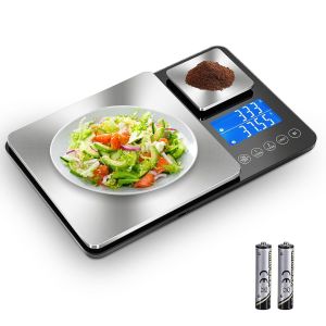 Balance De Cuisine Electronique, 10kg Pèse Alimentaire Numérique De Précision 1g En Acier Inoxydable Étanche, Écran Lcd Rétroéclairé, 6 Unités De Poids, Fonction Tare - Neuf