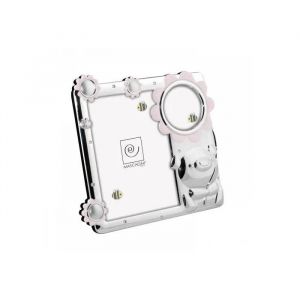 MASCAGNI CORNICE MULTIPLA PORTAFOTO ROSA CON FIORI E API 23X20 CM DECORO CASA - Neuf