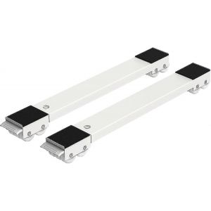 Promotion d'hiver, lot de 2 roulettes de transport pour lave-linge, refrigerateur, seche-linge et congelateur jusqu'a 300 kg, avec 24 roues - Neuf