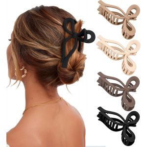 Pince Cheveux Papillon, 4 Pi&egrave;ces Barrette Cheveux Femme Antid&eacute;rapante Hair Clips Ultra-R&eacute;sistant Cheveux Accessoire Convient F&ecirc;tes Plage Vacances - Neuf
