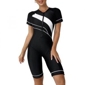 Maillot De Bain Femme 1 Pièce Sport Manches Courtes Combinaison Natation - Yonghs - Neuf
