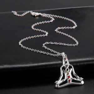 Sept Chakras Reiki Yoga Bouddha Guérison Méditation Collier Pour Femmes 7 Couleur Cristal Zircon Pendentif Bijoux Accessoires Cadeaux - Neuf