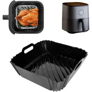 Moule Silicone Air Fryer Friteuse pour COSORI Air Fryer 4.7L CAF-&iquest;L501-EU, R&eacute;utilisable Accessoires Plat Panier Silicone pour COSORI 5,5L CP158-AF, DC601 6L, NINJA Air Fryer MAX PRO, 6.2L AF180EU - Neuf