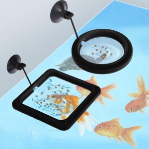 Meimie-Lot De 2mangeoires Automatiques,Plantes Flottantes,Anneau D'alimentation Pour Aquarium,Avec Ventouses,Anneaux Flottants Pour Plantes Changeantes D'eau,Distributeur De Nourriture Pour Poissons - Neuf