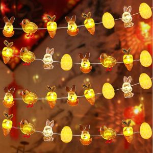 KAL-2 Pièces Guirlande Lumineuse De Pâques,3 M 30 Led Lumières De Oeufs De Pâques,Easter Egg Guirlandes,Guirlande Lumineuse Extérieure,Pour Intérieur, Fête, Cheminée, Chambre À Coucher, Anniversaire - Neuf