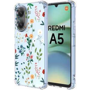 Kal-Coque Pour Xiaomi Redmi A5 4g Filles Femme Floral Fleurs Motif Mode Dessin, Housse Étui Transparent Antichoc Ultra-Mince Tpu Bumper Case - Flower Art - Neuf