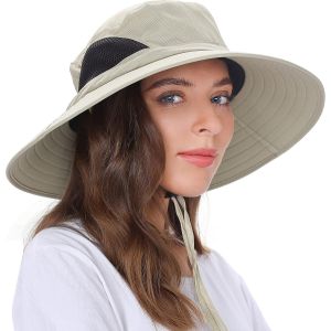 Jfkjg-Chapeau Anti Uv Homme Femme Large Bord Casquette Pliable Étanche Pour La Randonnée, Le Jardinage, Le Safari Et La Brouss - Neuf