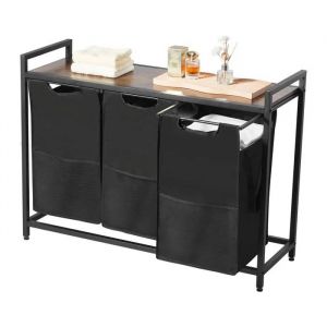 Panier à Linge à 3 Compartiments-Duoku-Organisateur de Linge pour Vêtements, Buanderie, Chambre ou Salle de Bain - Neuf