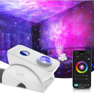 Led Projecteur Ciel Etoile, Intelligent Veilleuse Projecteur, 3d Galaxy Projector Starlight, App-/Commande Vocale Compatible Alexa/Google/Wifi, Chambre D&eacute;corer, Lampe Veilleuse, B&eacute;b&eacute;, Enfants - Neuf